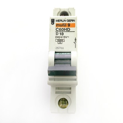 Merlin Gerin Multi9 C60HD 25700 D10 10A 10 Amp MCB Circuit Breaker Type D